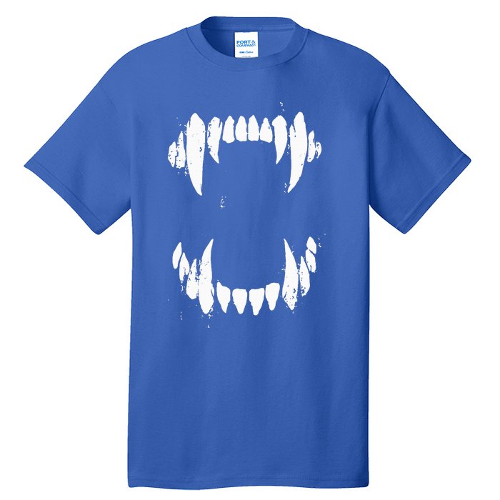 Halloween Horror Wolf Dog Vampire Monster Teeth Costume Tall T-Shirt