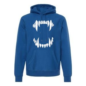 Halloween Horror Wolf Dog Vampire Monster Teeth Costume Premium Hoodie