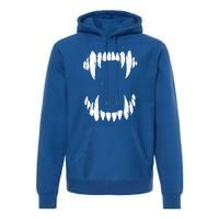 Halloween Horror Wolf Dog Vampire Monster Teeth Costume Premium Hoodie