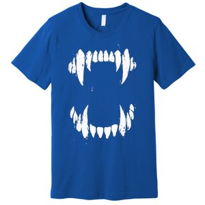 Halloween Horror Wolf Dog Vampire Monster Teeth Costume Premium T-Shirt