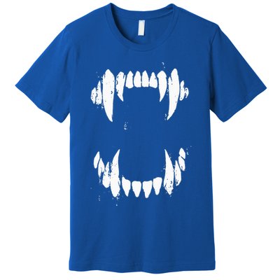 Halloween Horror Wolf Dog Vampire Monster Teeth Costume Premium T-Shirt
