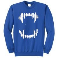 Halloween Horror Wolf Dog Vampire Monster Teeth Costume Tall Sweatshirt