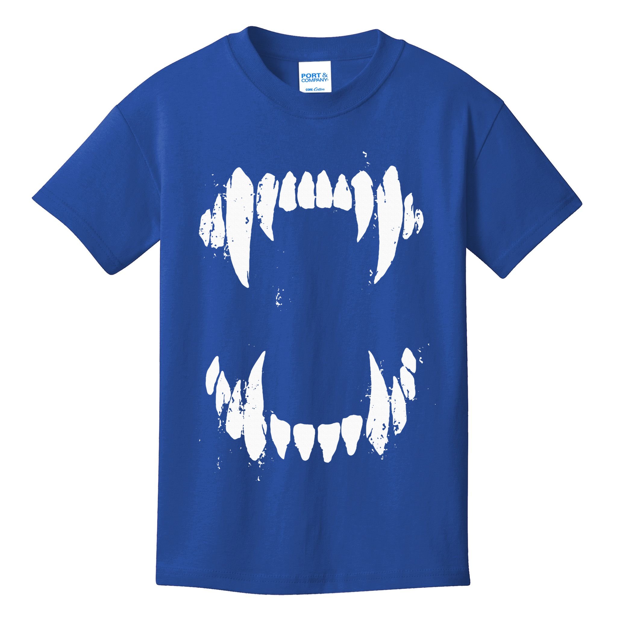 Halloween Horror Wolf Dog Vampire Monster Teeth Costume Kids T-Shirt