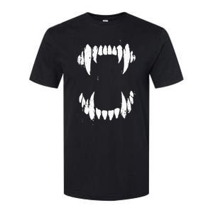 Halloween Horror Wolf Dog Vampire Monster Teeth Costume Softstyle CVC T-Shirt