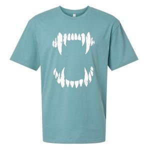 Halloween Horror Wolf Dog Vampire Monster Teeth Costume Sueded Cloud Jersey T-Shirt