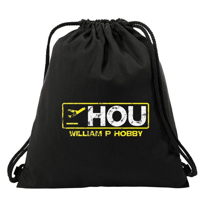 Hou Houston William P Hobby Airport Airport Code Drawstring Bag
