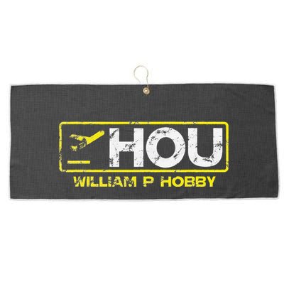 Hou Houston William P Hobby Airport Airport Code Large Microfiber Waffle Golf Towel