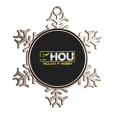 Hou Houston William P Hobby Airport Airport Code Metallic Star Ornament