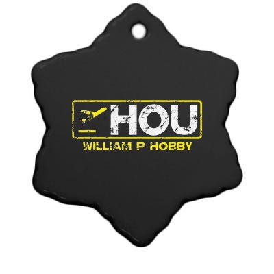 Hou Houston William P Hobby Airport Airport Code Ceramic Star Ornament