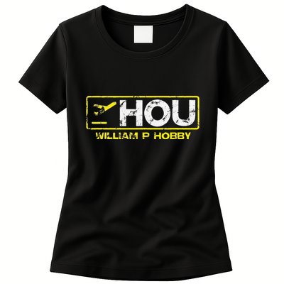 Hou Houston William P Hobby Airport Airport Code Womens T-Shirt