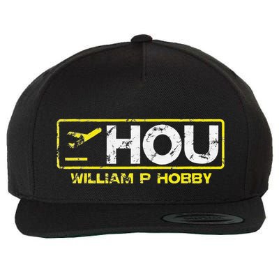 Hou Houston William P Hobby Airport Airport Code Wool Snapback Cap