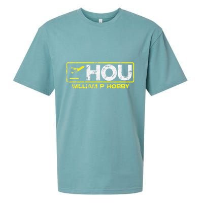 Hou Houston William P Hobby Airport Airport Code Sueded Cloud Jersey T-Shirt
