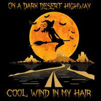 Happy Halloween Witch Riding Brooms On A Dark Desert Highway Toddler T-Shirt