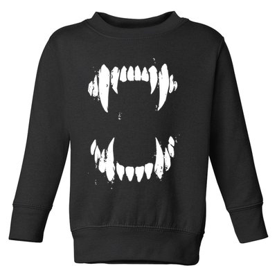 Halloween Horror Wolf Dog Vampire Monster Teeth Costume Toddler Sweatshirt