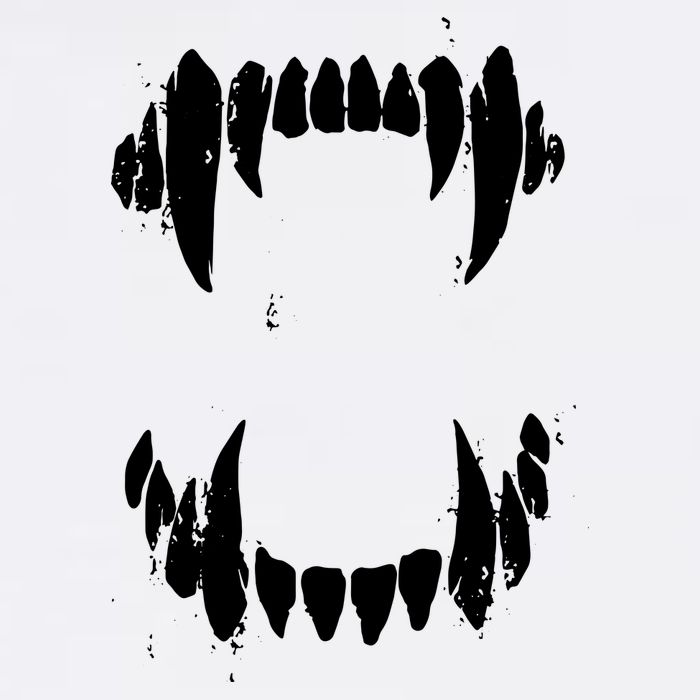 Halloween Horror Wolf Dog Vampire Monster Teeth Costume Long Sleeve Shirt