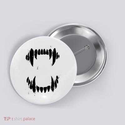 Halloween Horror Wolf Dog Vampire Monster Teeth Costume Button