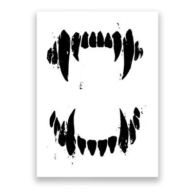 Halloween Horror Wolf Dog Vampire Monster Teeth Costume Poster