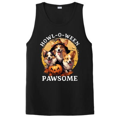 Happy Halloween Witch Welsh Corgi Dog HowlOWeen Pawsome Gift PosiCharge Competitor Tank