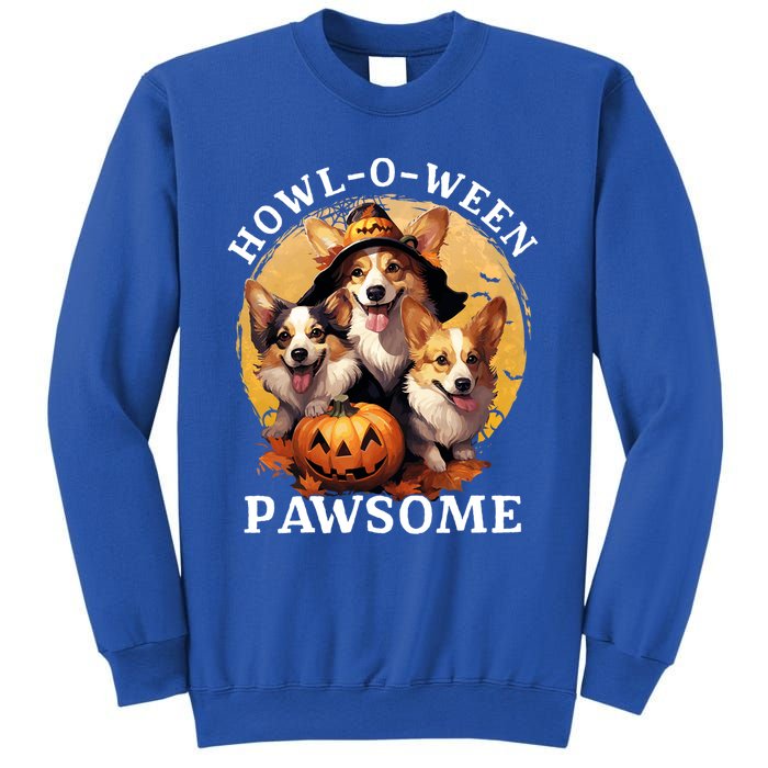 Happy Halloween Witch Welsh Corgi Dog HowlOWeen Pawsome Gift Sweatshirt