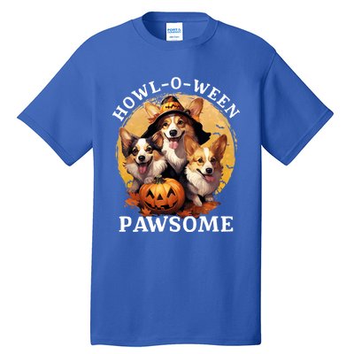 Happy Halloween Witch Welsh Corgi Dog HowlOWeen Pawsome Gift Tall T-Shirt