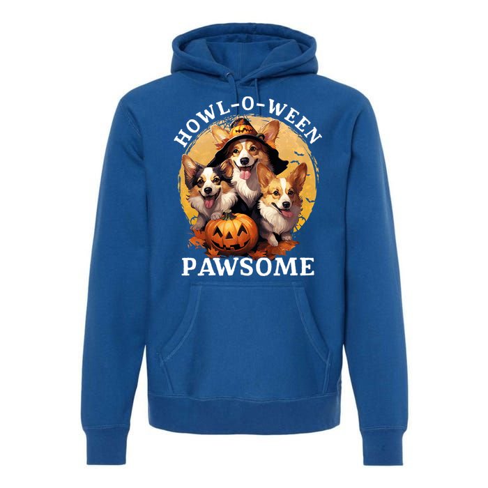 Happy Halloween Witch Welsh Corgi Dog HowlOWeen Pawsome Gift Premium Hoodie