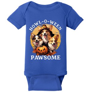 Happy Halloween Witch Welsh Corgi Dog HowlOWeen Pawsome Gift Baby Bodysuit