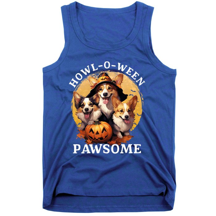 Happy Halloween Witch Welsh Corgi Dog HowlOWeen Pawsome Gift Tank Top