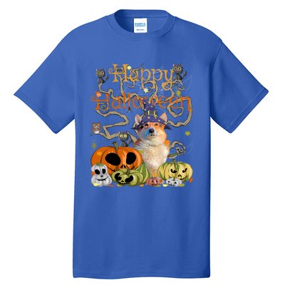 Happy Halloween Witch Corgi Pumpkin Black Cat JackOLantern Cool Gift Tall T-Shirt