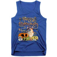 Happy Halloween Witch Corgi Pumpkin Black Cat JackOLantern Cool Gift Tank Top