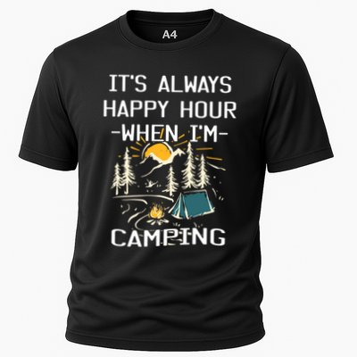 Happy Hour When Im Camping With Family Members Hello Summer Gift Performance Shirt