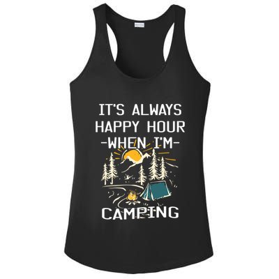 Happy Hour When Im Camping With Family Members Hello Summer Gift Ladies PosiCharge Competitor Racerback Tank