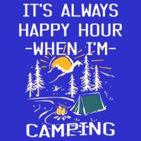 Happy Hour When Im Camping With Family Members Hello Summer Gift 16 in Basic Backpack