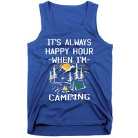 Happy Hour When Im Camping With Family Members Hello Summer Gift Tank Top