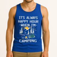 Happy Hour When Im Camping With Family Members Hello Summer Gift Tank Top