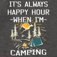 Happy Hour When Im Camping With Family Members Hello Summer Gift Vector Backpack