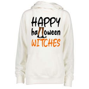 Happy Halloween Witches Cute Womens Funnel Neck Pullover Hood