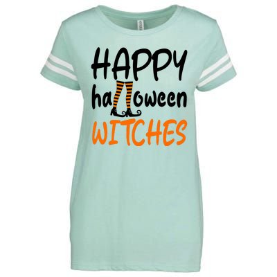 Happy Halloween Witches Cute Enza Ladies Jersey Football T-Shirt