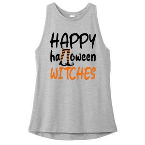 Happy Halloween Witches Cute Ladies PosiCharge Tri-Blend Wicking Tank