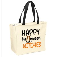 Happy Halloween Witches Cute Zip Tote Bag