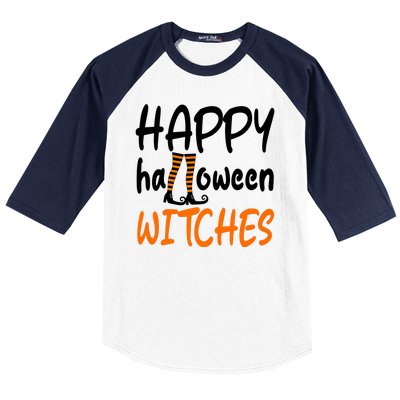 Happy Halloween Witches Cute Baseball Sleeve Shirt