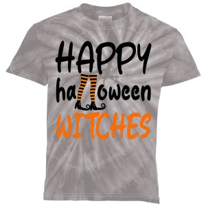 Happy Halloween Witches Cute Kids Tie-Dye T-Shirt