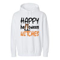 Happy Halloween Witches Cute Garment-Dyed Fleece Hoodie