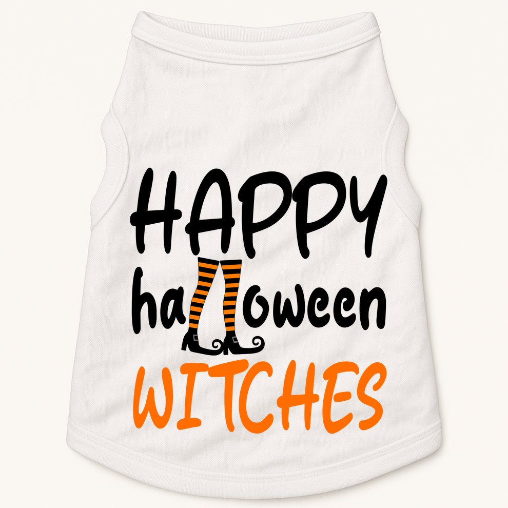 Happy Halloween Witches Cute Doggie Tank