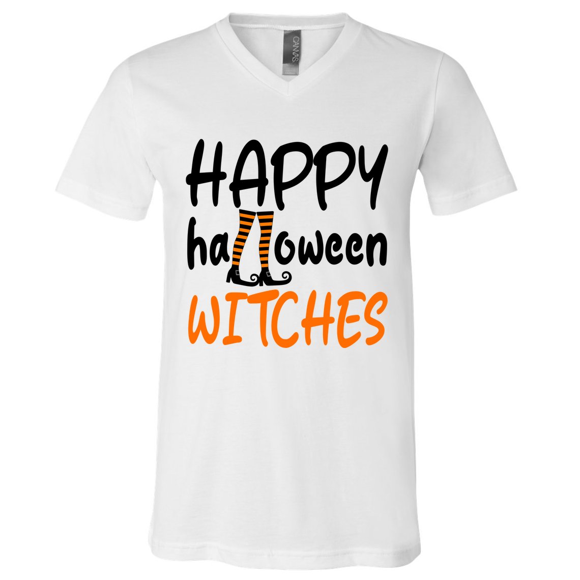 Happy Halloween Witches Cute V-Neck T-Shirt