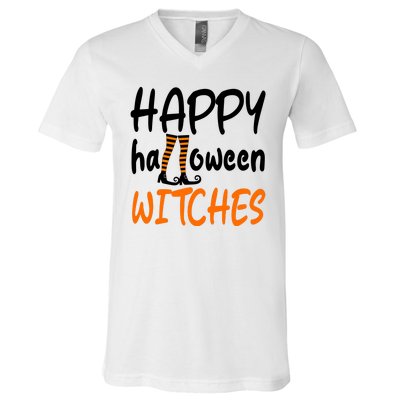 Happy Halloween Witches Cute V-Neck T-Shirt