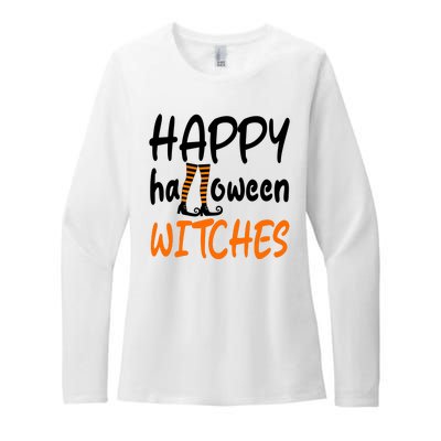 Happy Halloween Witches Cute Womens CVC Long Sleeve Shirt