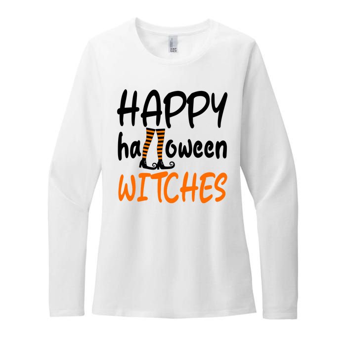 Happy Halloween Witches Cute Womens CVC Long Sleeve Shirt