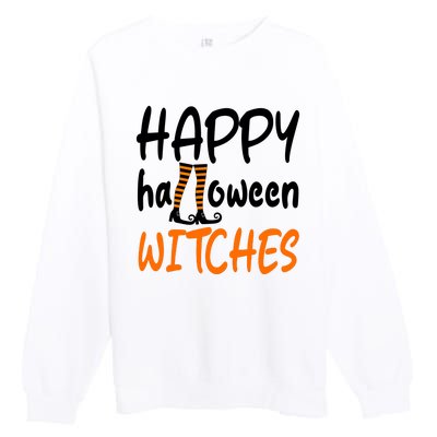 Happy Halloween Witches Cute Premium Crewneck Sweatshirt