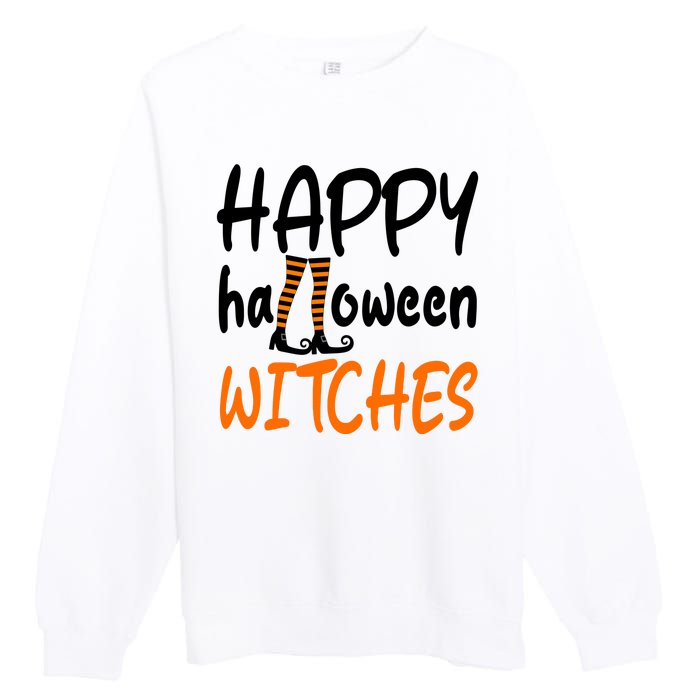 Happy Halloween Witches Cute Premium Crewneck Sweatshirt