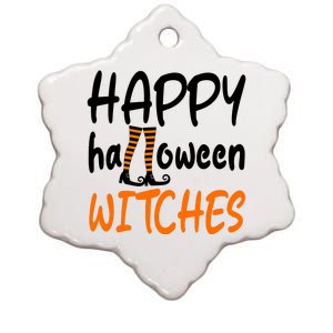 Happy Halloween Witches Cute Ceramic Star Ornament